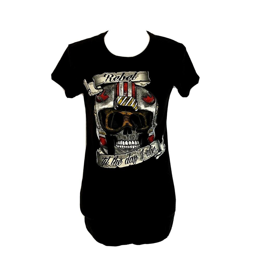 TeeFury Star Wars Rebel Black Fitted Graphic Mashup T-Shirt Medium Preshrunk New